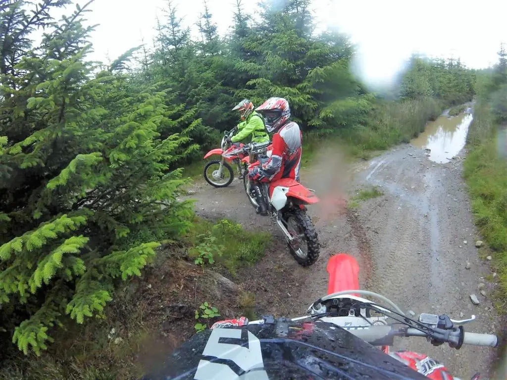 motocross days wales - off road motorcycle experience down the forest trails