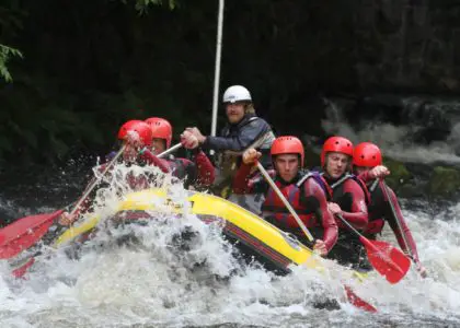 White water rafting in Wales - Bala national rafting centre